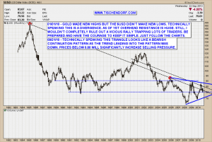 USD US$ Dollar Monthly Bearish Continuation Symmetrical Triangle Pattern Technical Analysis Price Chart